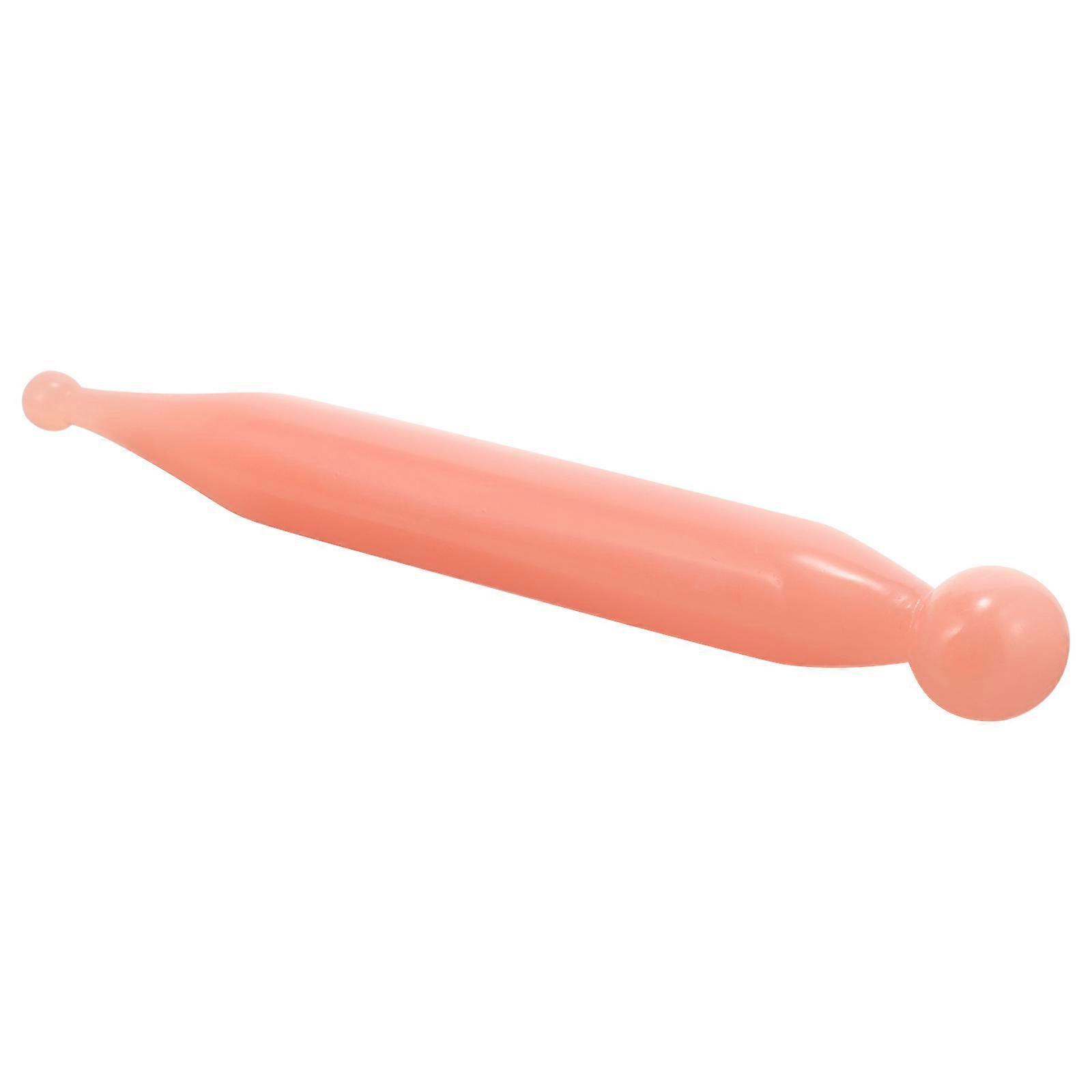 Acupoint Massager Stick Resin Multi-Functional Back Massage Tool Pink 13.00X1.50X1.50cm Muscle Massage 1Set