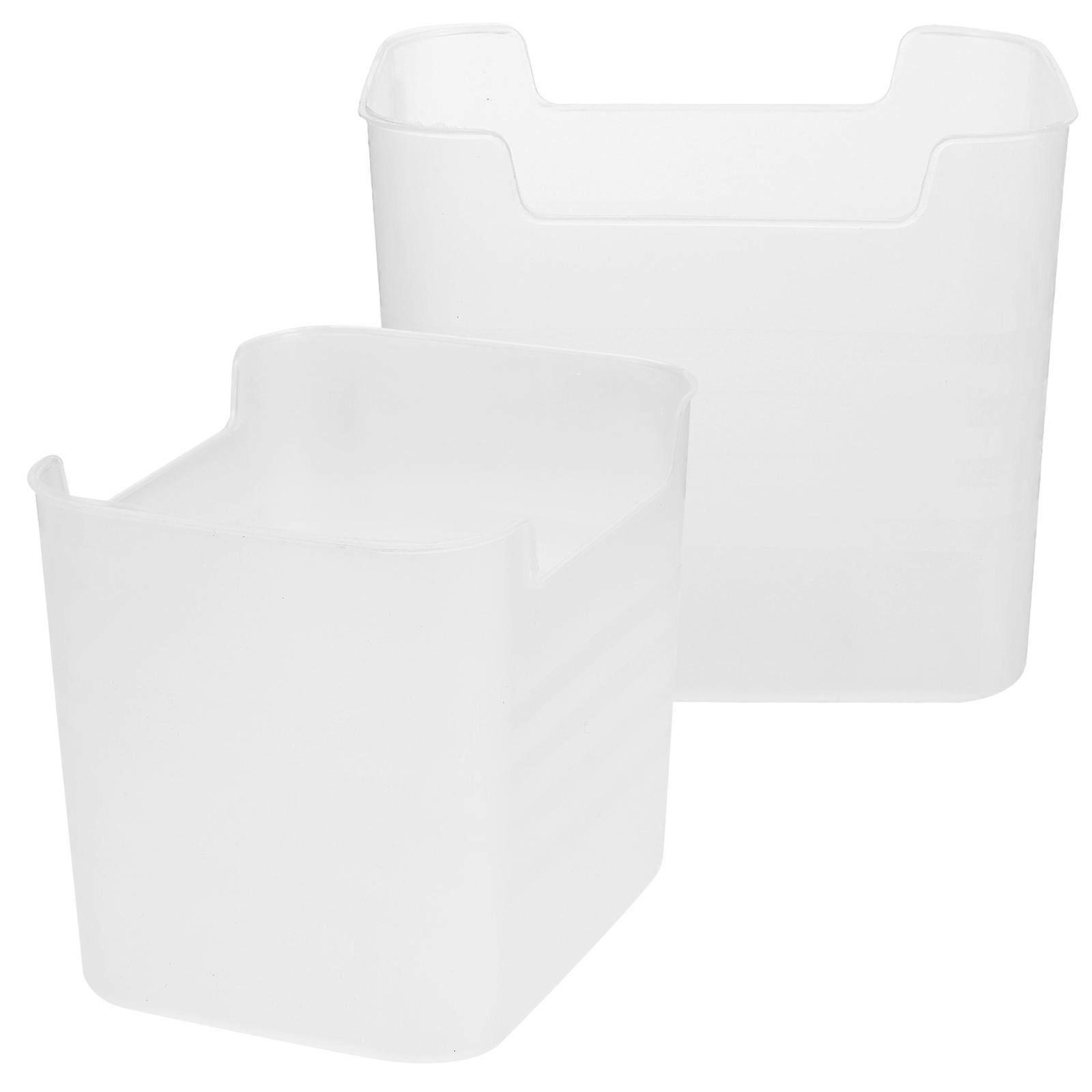 Transparent Refrigerator Side Door Storage Box for Glasses Use Made of Durable PP 2 Pcs