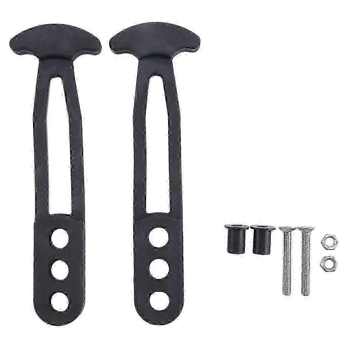 2 Pack Adjustable Boat Telescoping Ladder Strap with Rubber & Fixed Lock for Pontoon Boarding - 3 Hole DesignEdition 0724