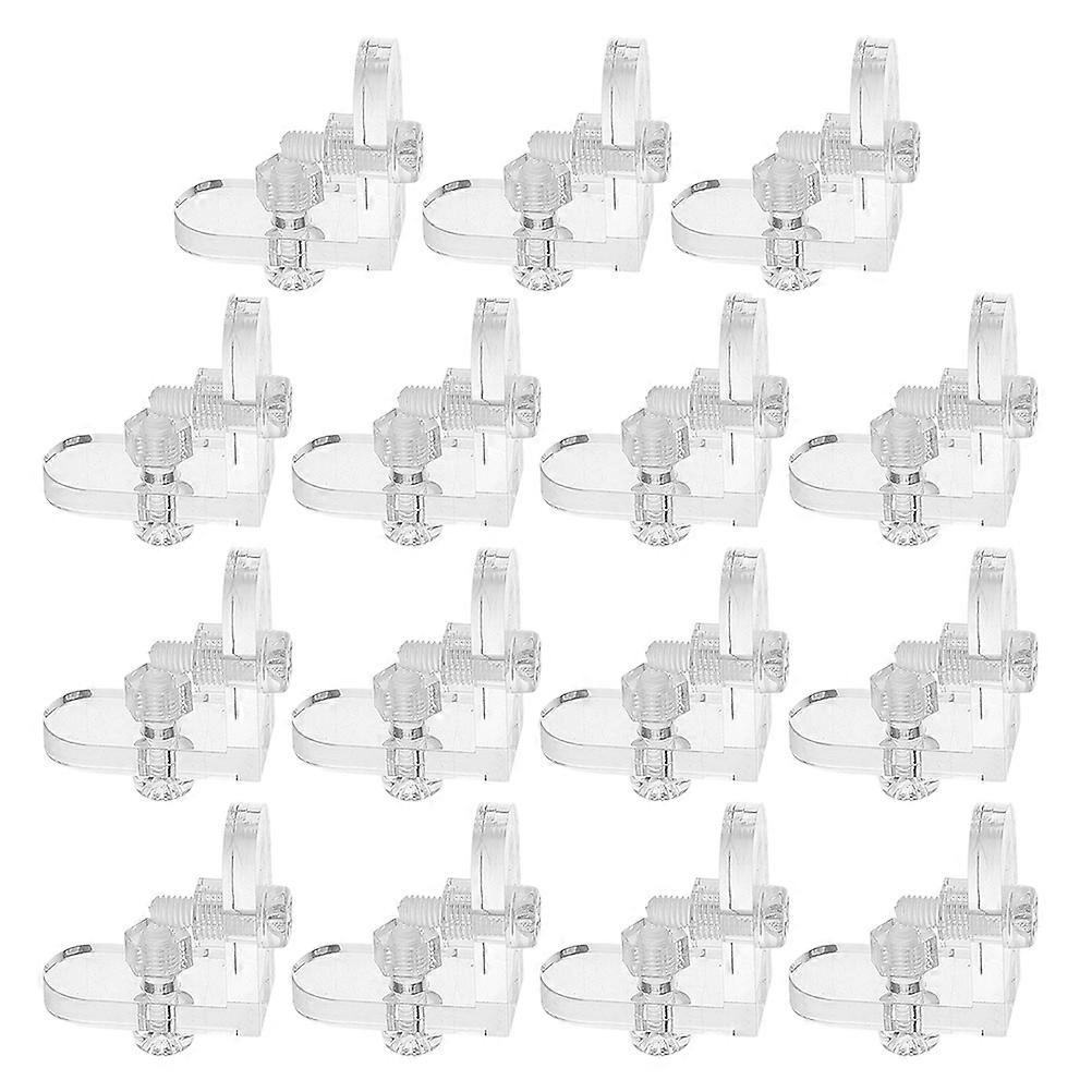 L-Shaped Acrylic Corner Braces Reinforcement for DIY Projects 2.00X2.00X1.00 Cm Transparent 15Pcs