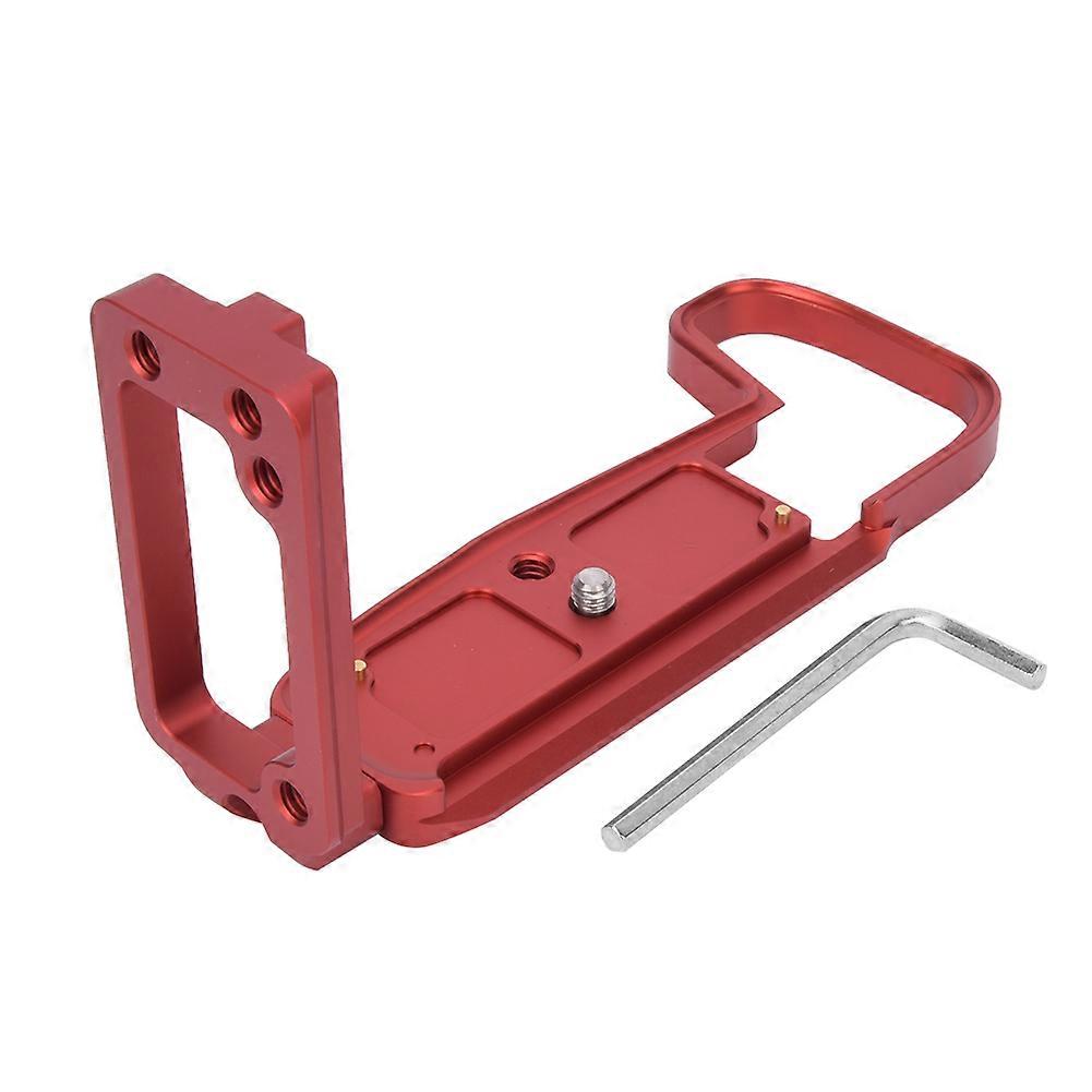 Full Metal Vertical L shaped Holder Quick Release Plate Bracket with Cold Shoe for Canon EOS RP Camera(Red )