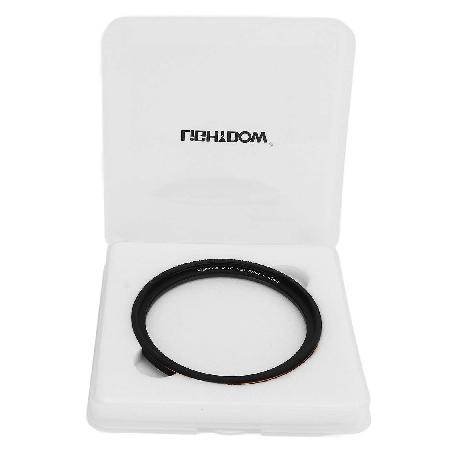 Adjustable Star Filter Anti Scratch Lens Filter 4 Points Anti Glare Coating Star Filter for DSLR Cameras 62mm
