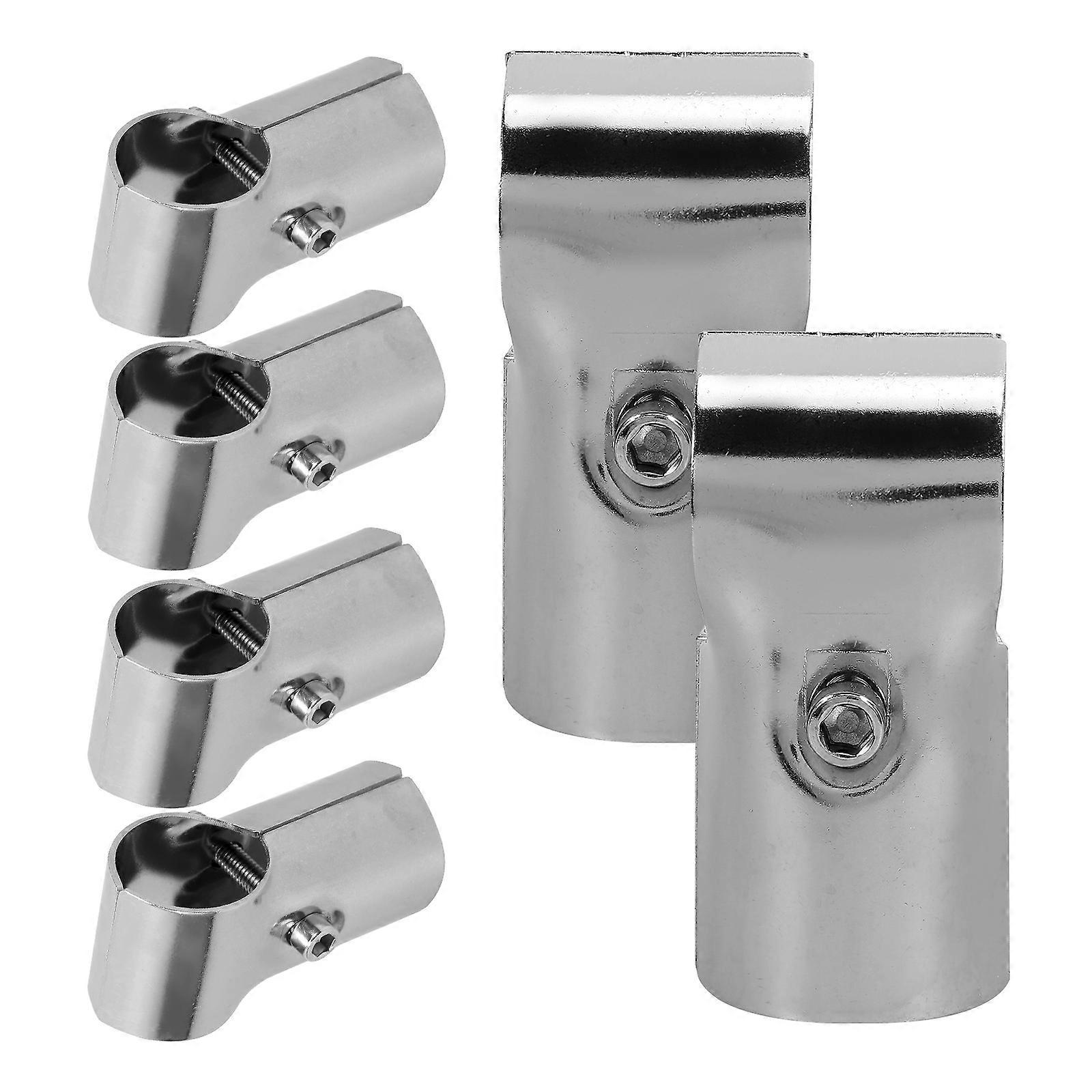Sturdy Stainless Steel Connector for Racks and Shelves Silver Home Use 32mm Two Way Design