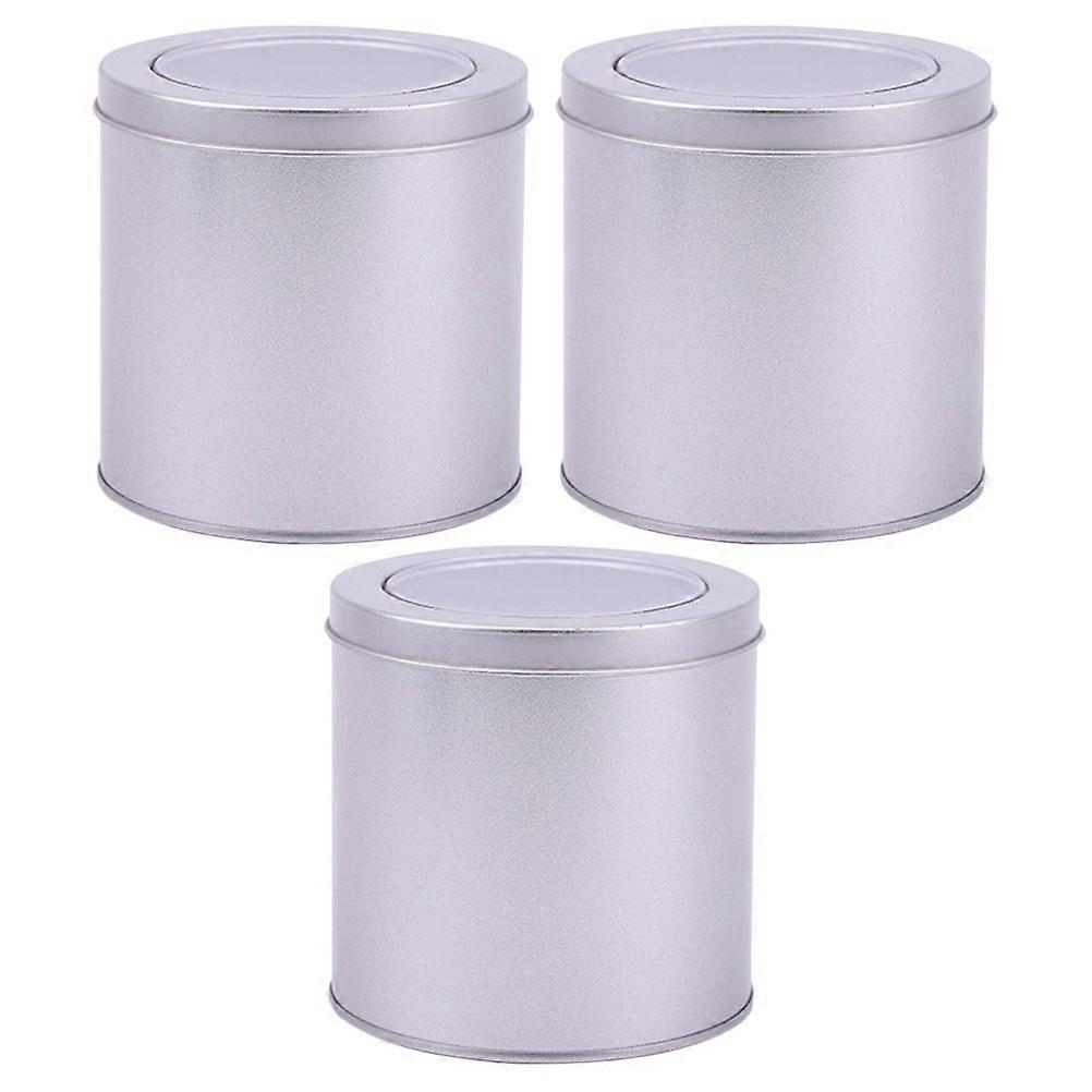 3pcs Tea Leaf Canister Multi Function Scented Candle Jar Leak Proof Tinplate Spices Container