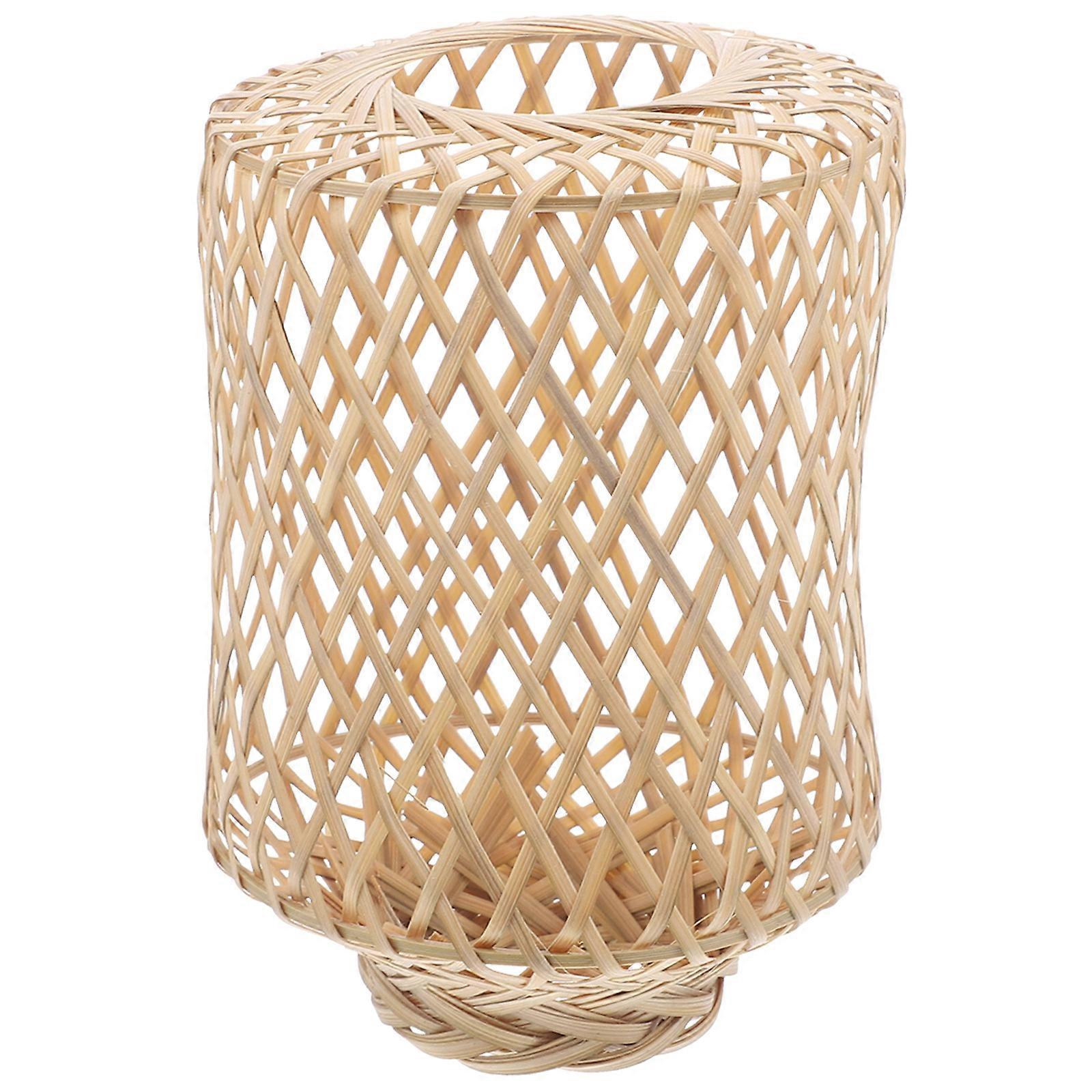 Bamboo Woven Lamp Shade Cover for Home Use Beige Reliable Durable Lightweight