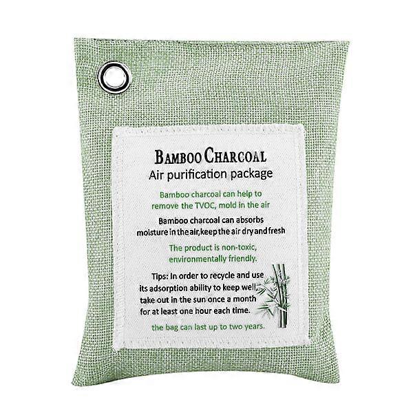 8-color activated carbon bamboo air purifying bag - light green picture deodorizer