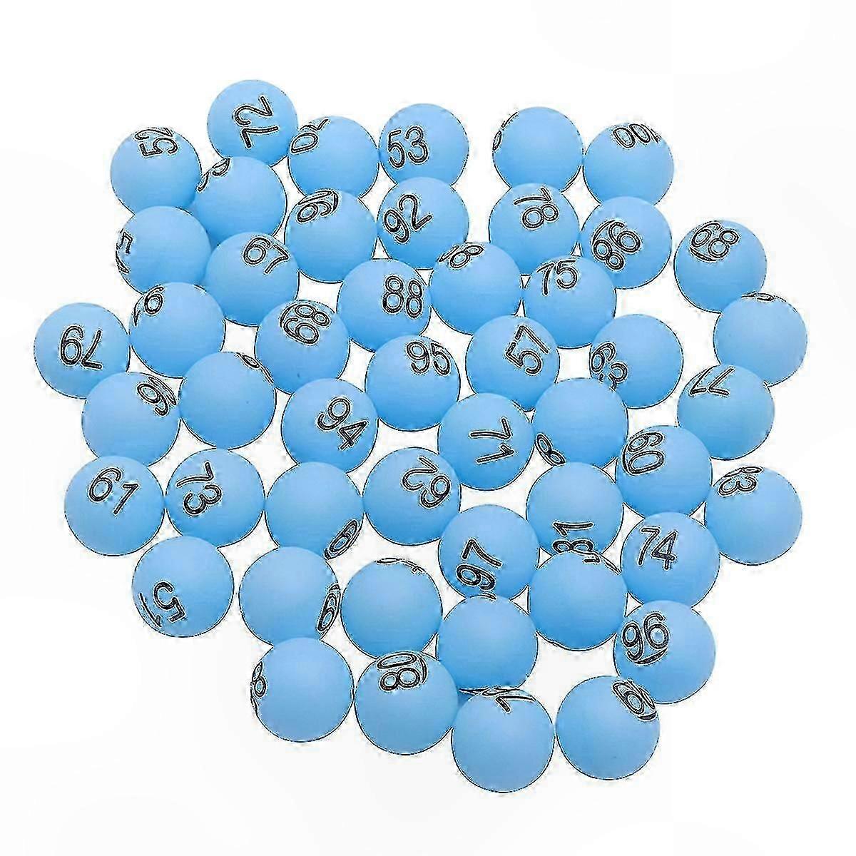 100 Pack 4cm Printed Table Tennis Balls with Numbers for Game Party Decor蓝色