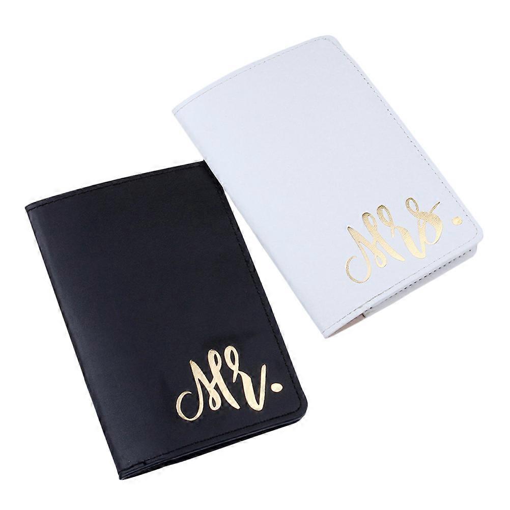 Assorted Color PU Passport Holder Document Case for Travel and Storage Use 2PCS