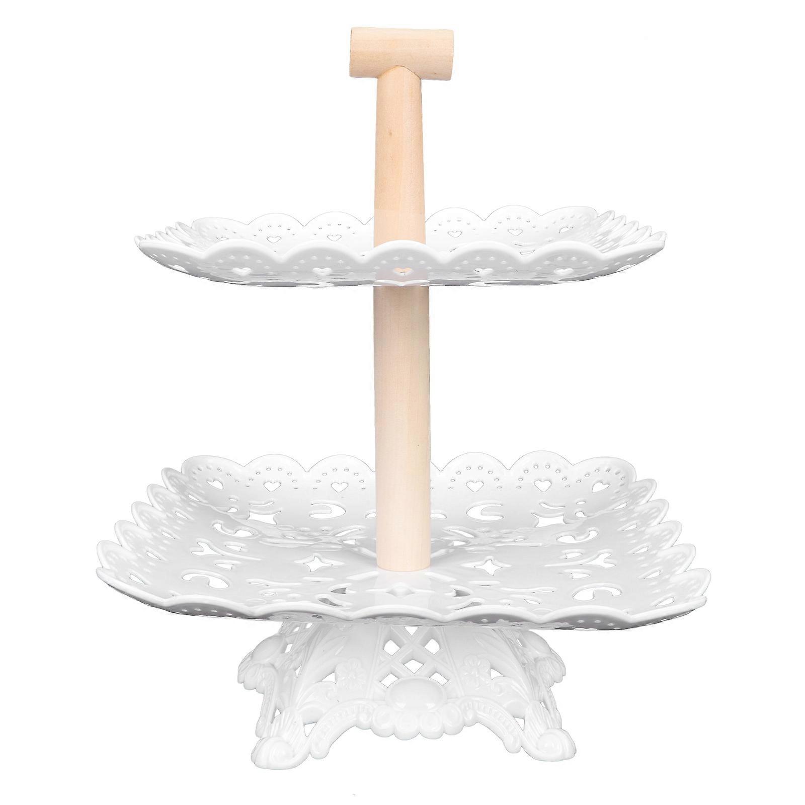 Dessert Tray European Style Multi Layered Display Stand Home Supplies 30x23cm PP Material 1Set