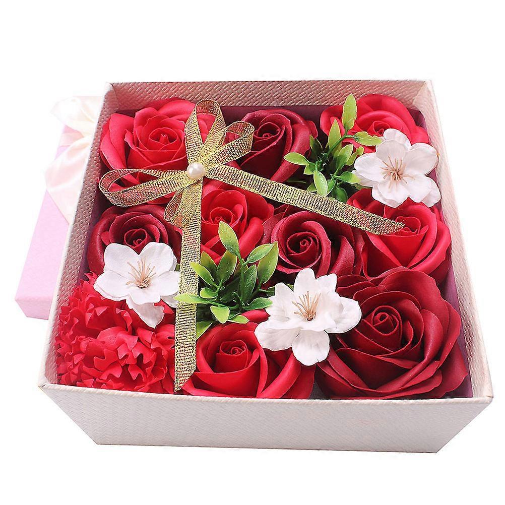 Gift Box Soap Rose for Storage Use 1Pcs Square Beautiful Flower Present