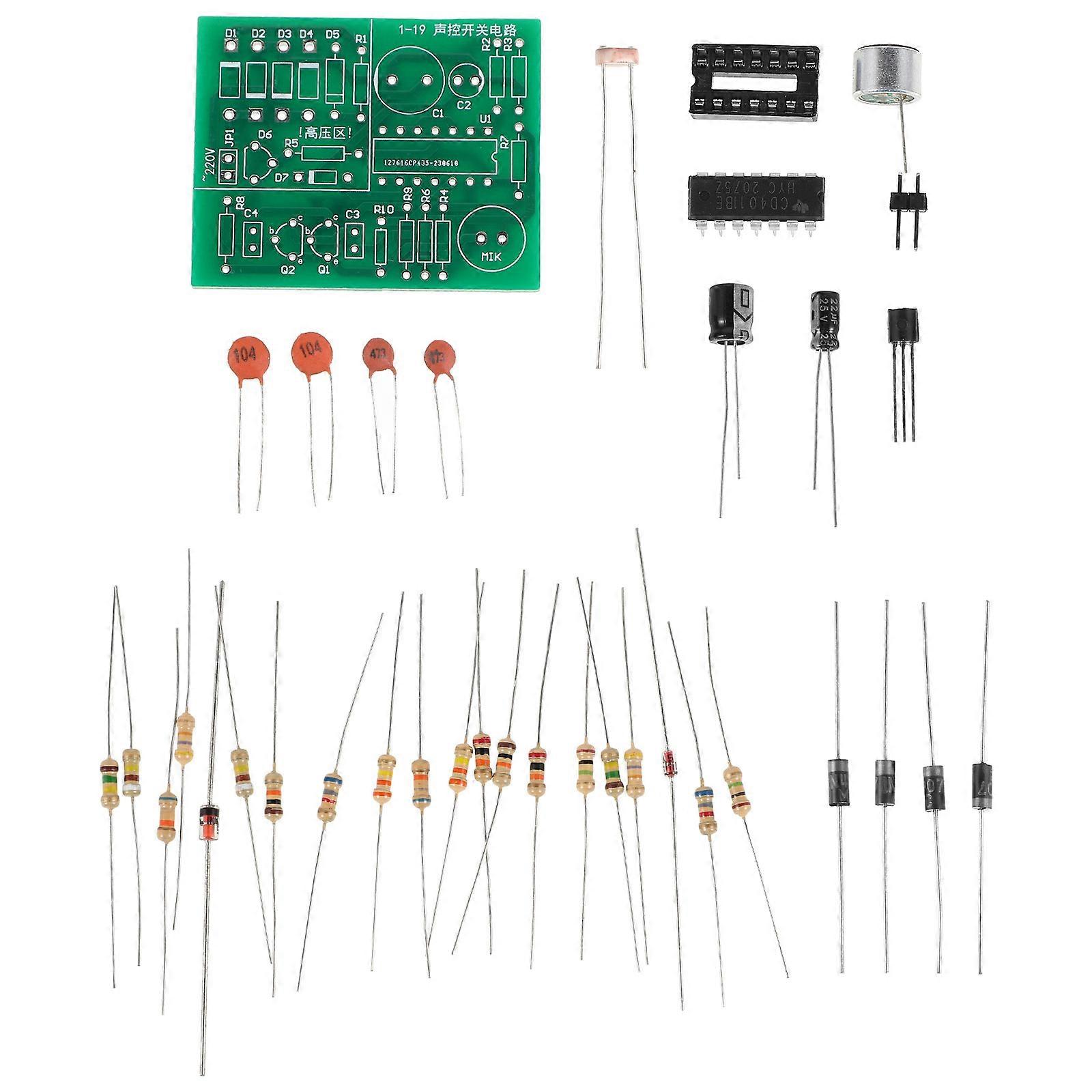 Acoustic Control Board Electronic Acoustic Control Switch Integrated Pcb Module Circuit Board Repair Fixture For Diy Projects 1Set