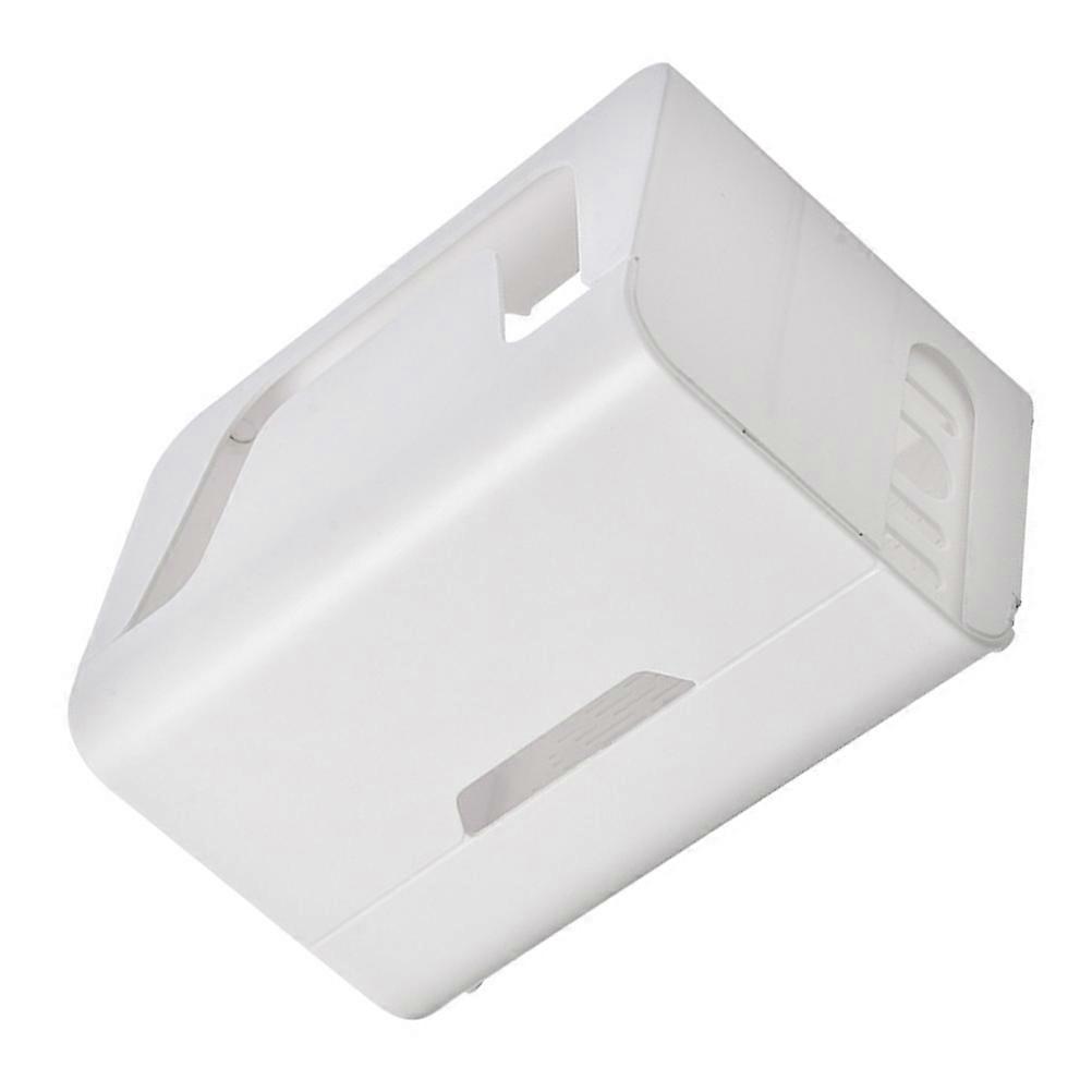 White Double Layer Drawer Router Box for Home with Cable Management and Dustproof Design ABS