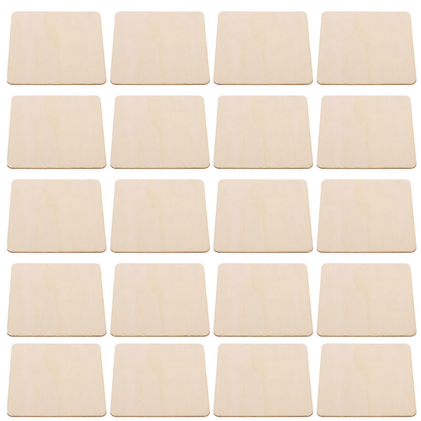 Versatile Unfinished Wood Pieces for Crafts Perfect for Painting and DIY Projects 10x10 cm