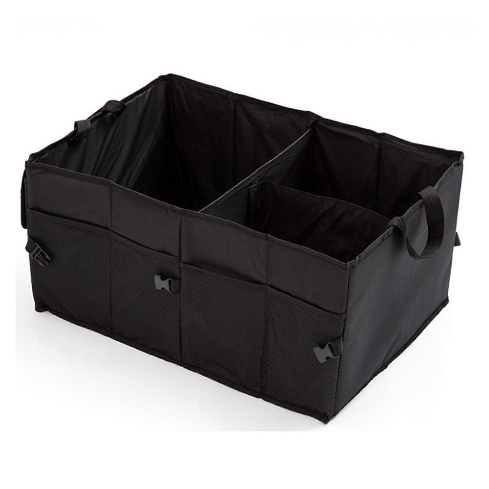 Foldable car trunk organizer large capacity waterproof multiple pockets