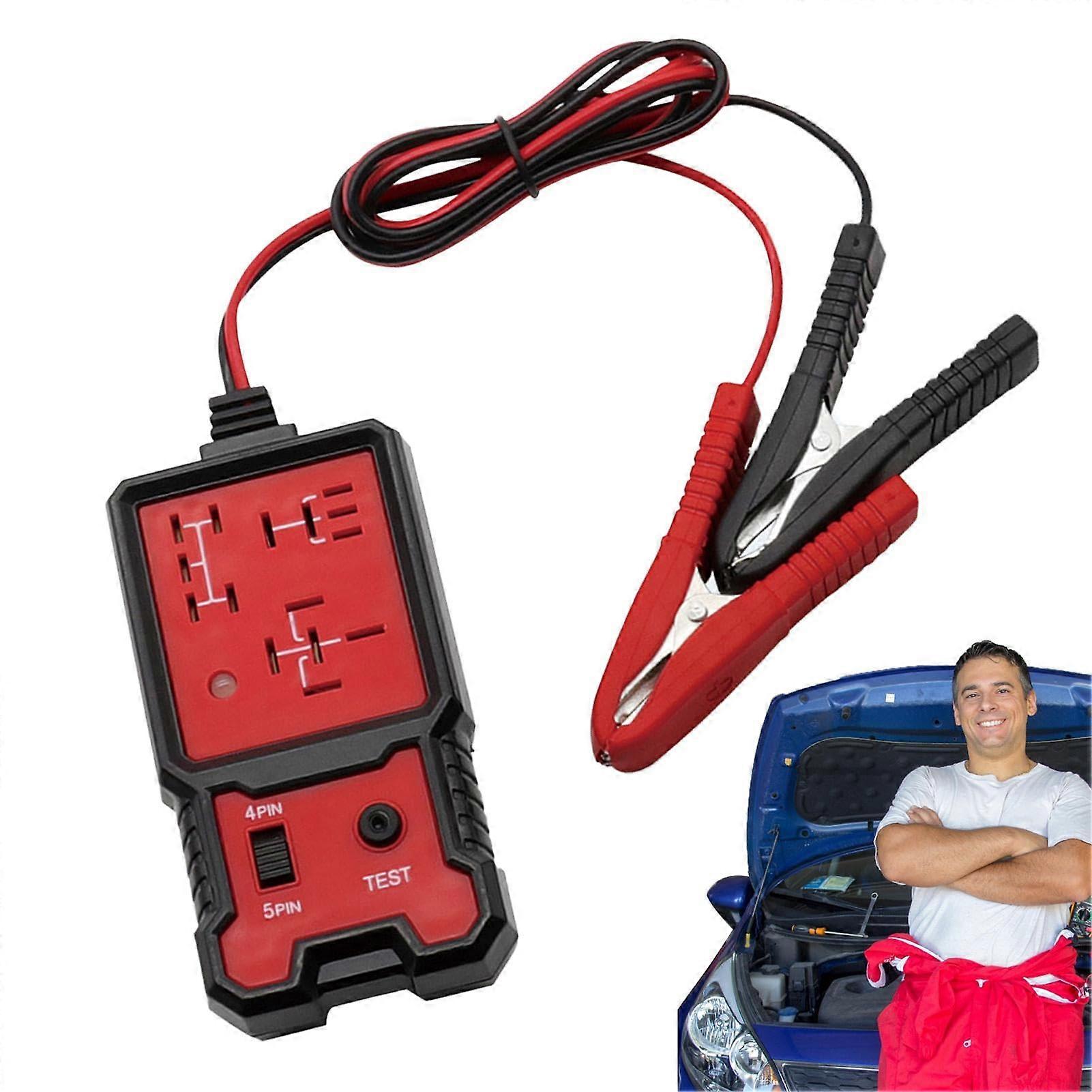 Car Relay Tester Kit - Portable 12V Relay Testing Tool with Compatibility for Automotive Relays and Circuit Analysis