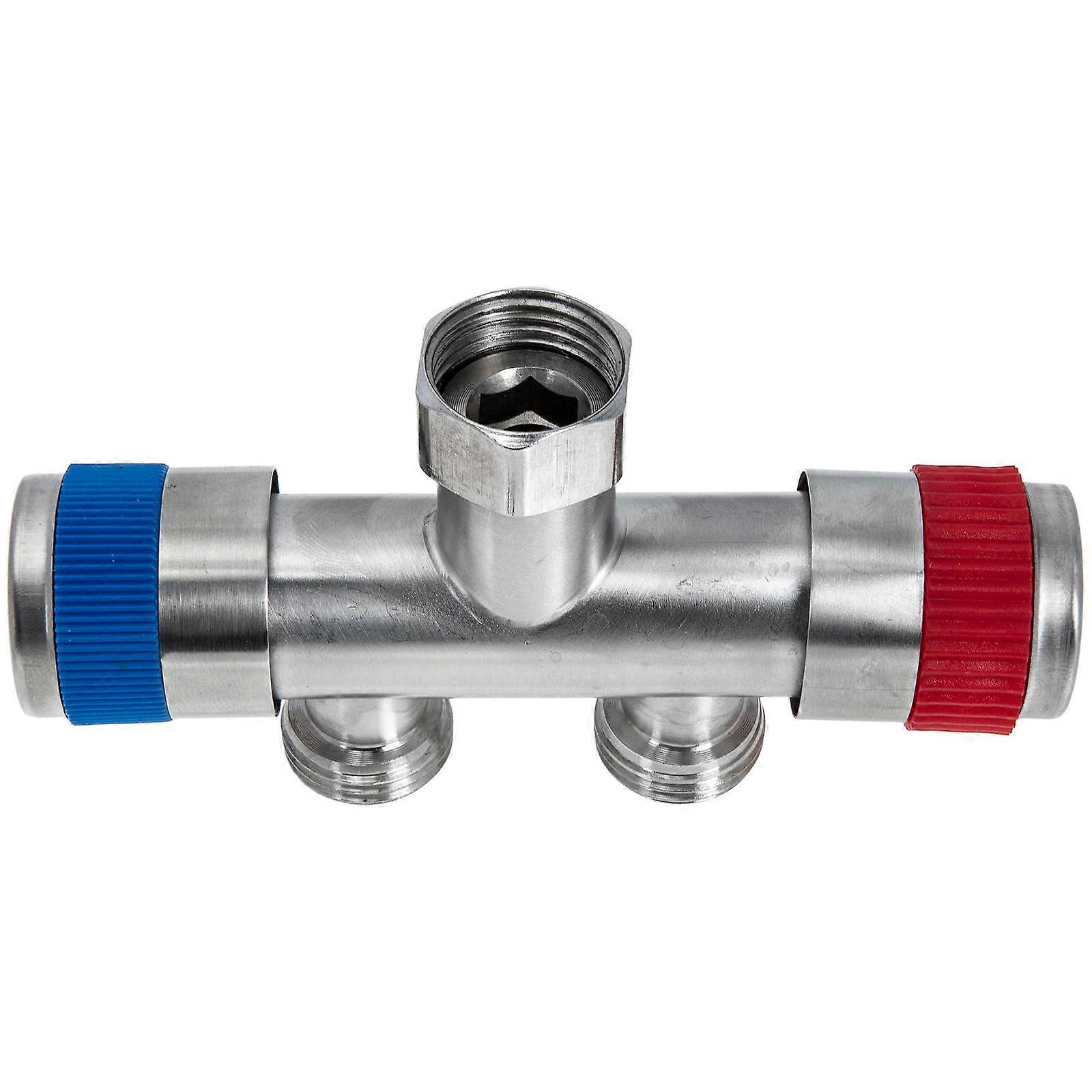 Stainless Steel Tap Splitter Adapter Durable Hose Connector for Outdoor Faucets Lightweight Portable Hose Diverter Compatible with Various Water