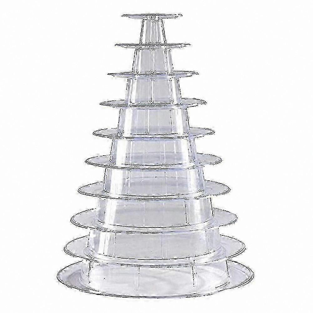 Supporto rotondo a torre per dessert in plastica a 6 livelli per macarons, torte e pasticcini