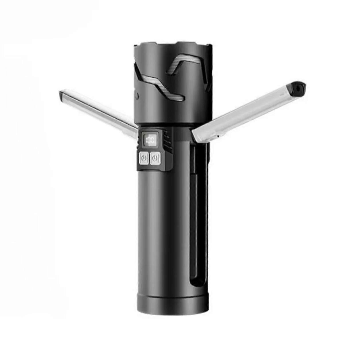 30W Ultra Bright LED Flashlight with Side Light 5500mAh Digital Display Torch Lamp for Outdoor Camping Lantern,A