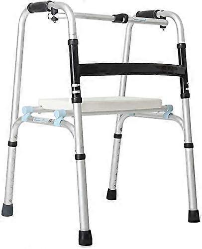 Folding narrow walker with seat, bathroom/toilet/mobility aid walker, heightadjustable, double comfort