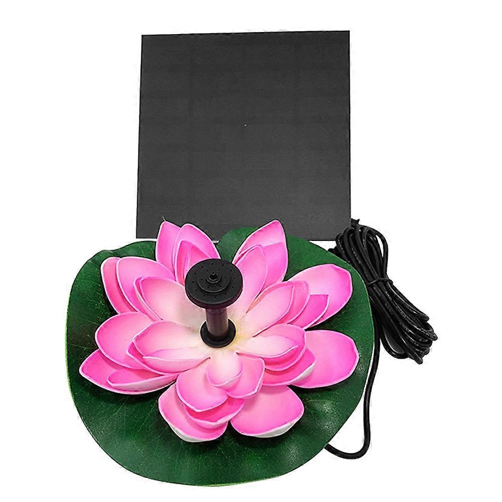 Solar Powered Floating Lotus Fountain Pump for Garden Ponds, Fish Tanks, and Baths – Automatic Oxygen Circulation, Adjustable Height, Green