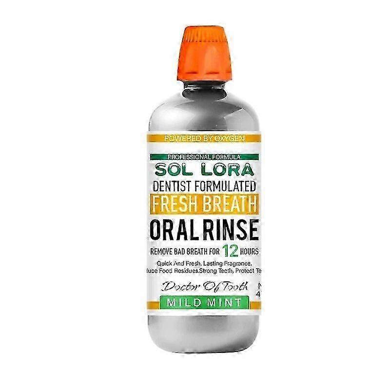 Fresh Breath, غسول الفم, نكهة النعناع الخفيفة, غسول فم خال من الكحول, غسول فم بتركيبة طبيب الأسنان لمدة 12 ساعة من الفم المنعش، عطر يدوم طويلا، 47