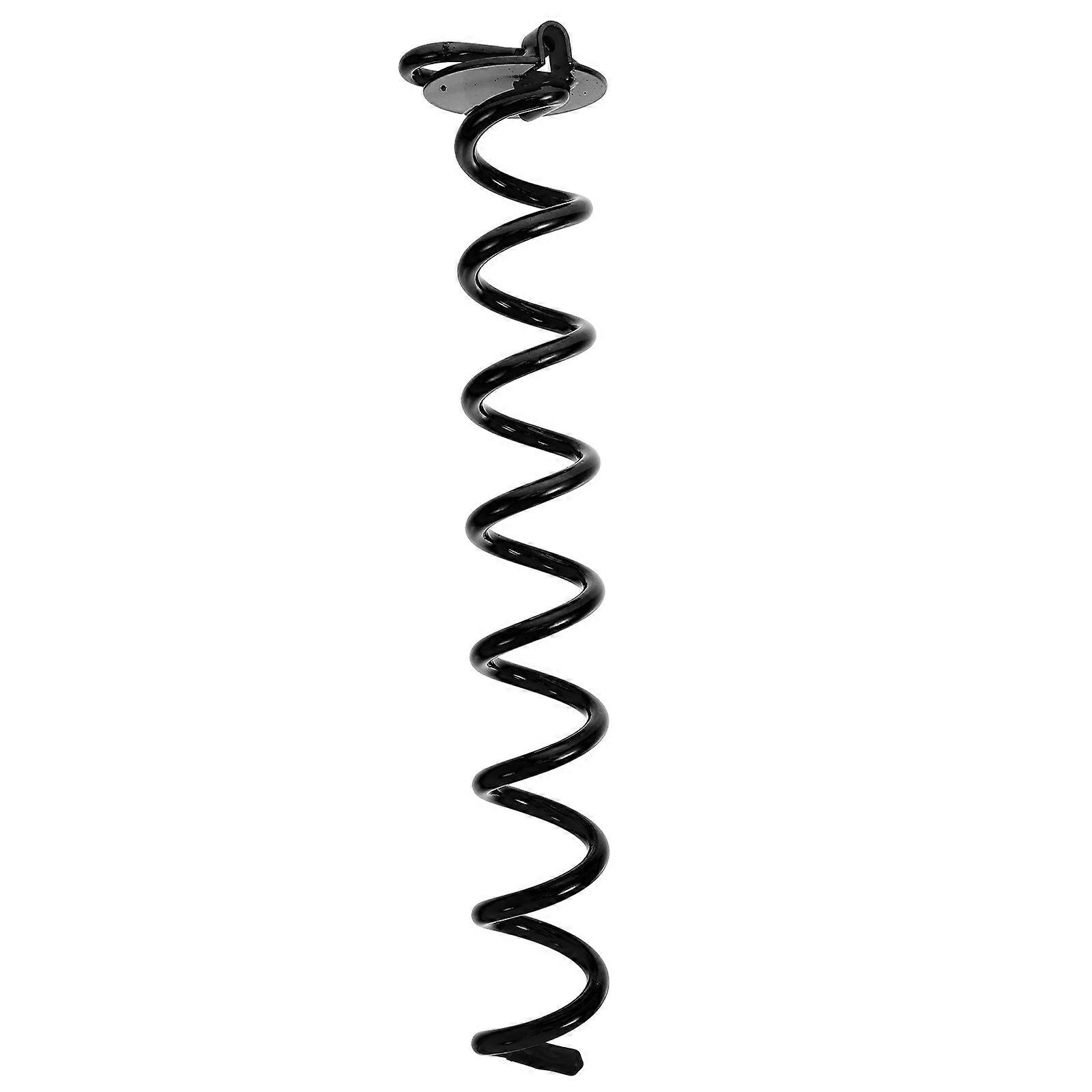 Spiral Stake 1Pack Lawn Ground Peg Designed For Trampoline Stabilization In Camping Events Featuring Durable Iron Material And Black Color