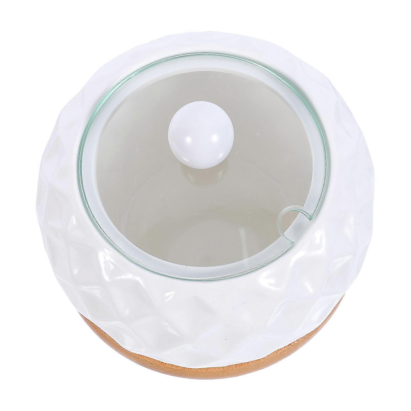 Spice Storage Jar Condiment Pot Home Use Square 12.30X12.30X11.40cm Dustproof 1 Set