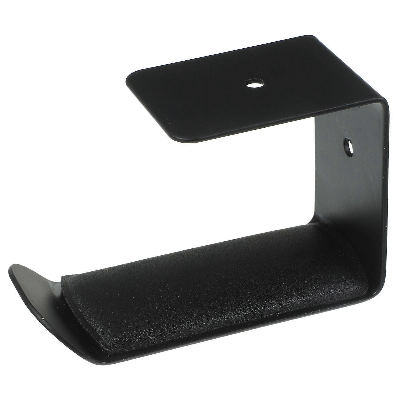 Under Desk Headset Hanger Black Metal PU For Computer Classrooms 1Set