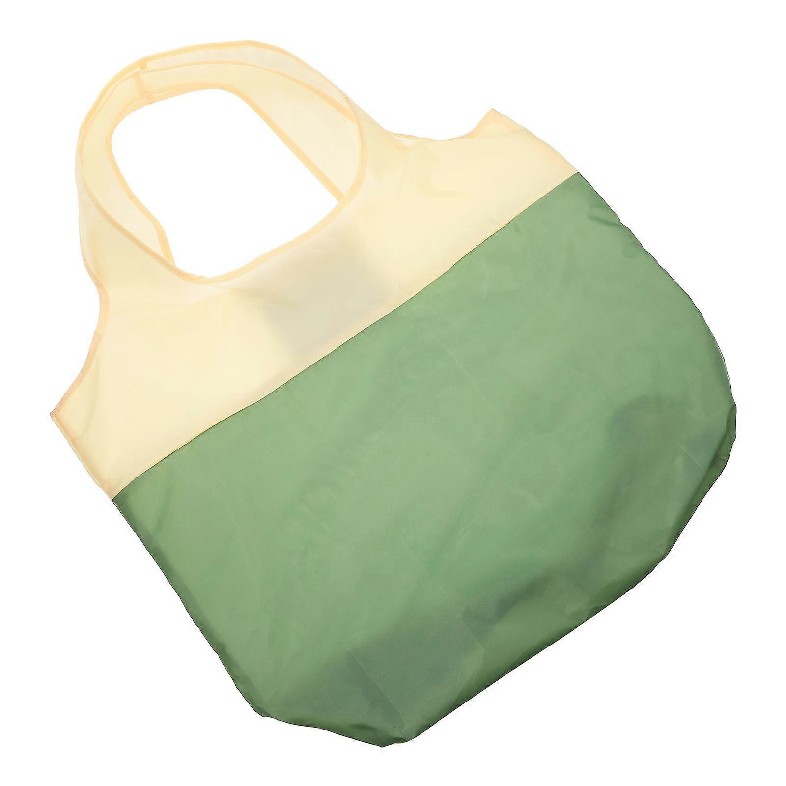 Foldable Eco Shopping Bag, Washable Polyester Reusable Grocery Tote with Attached Pouch, Large Capacity Portable Bag for Daily Shopping and Storage