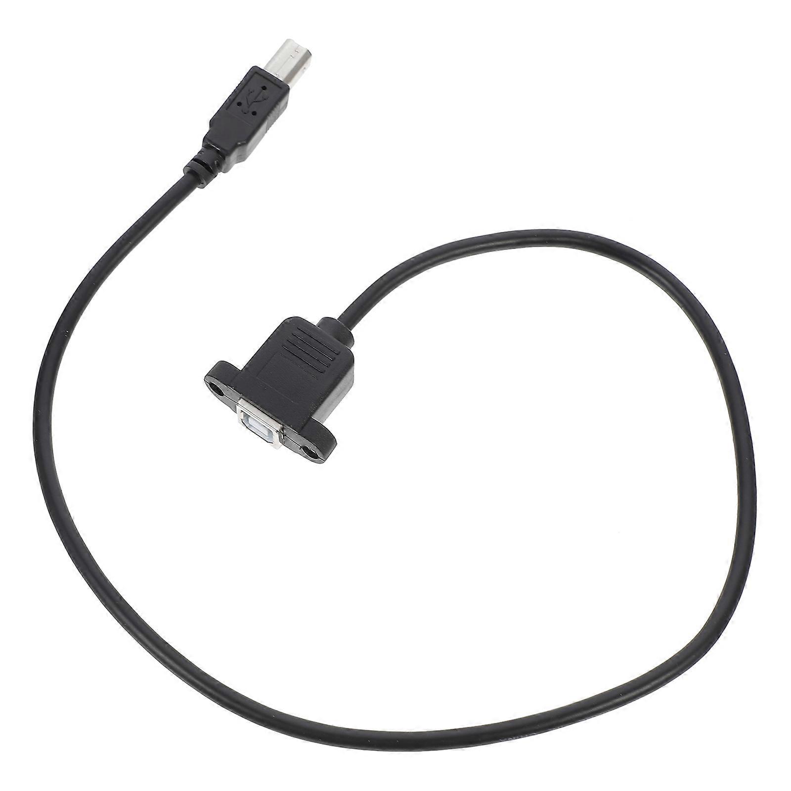 USB Extension Cable Right Angle B Male to Female High Speed Data Transfer for Printers and Computer Accessories Up to Mbps