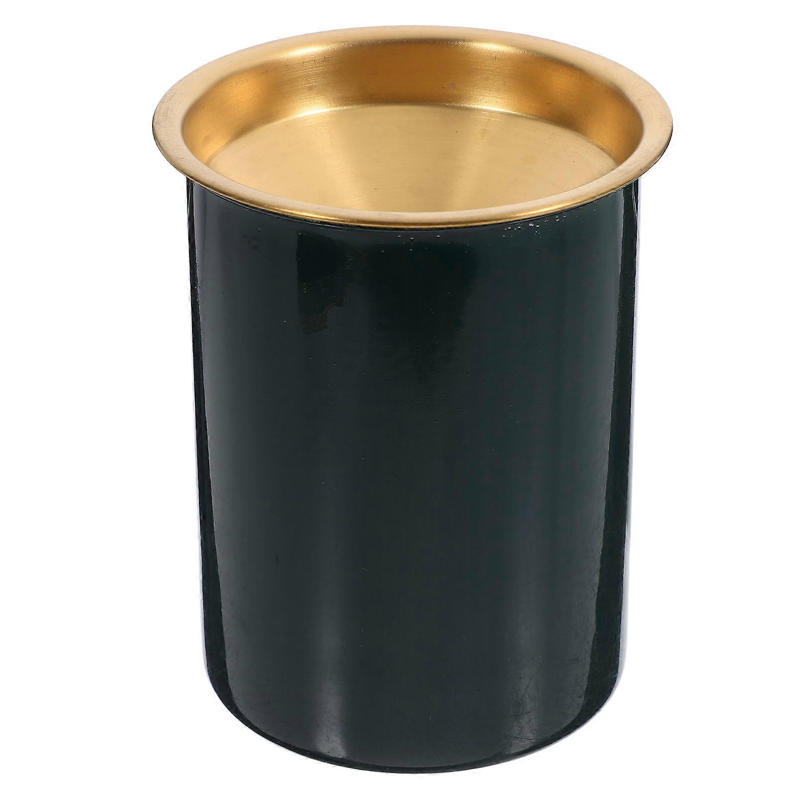 Portable Car Ashtray in Green Stainless Steel for Storage Use Detachable Design Fits Most Cup Holders 5.1 Inches
