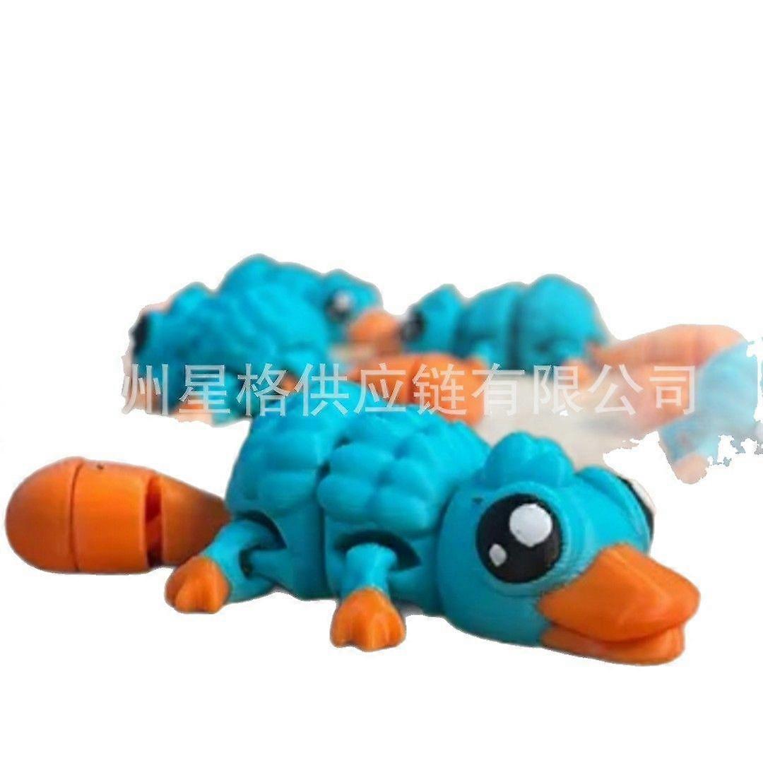 Model Articulated Platypus,3D Printed Plastic Platypus Figure,Duck with Movable Joints,Flexible Duckbill Statue,Coffee Table Decor,Home Office Bookshe
