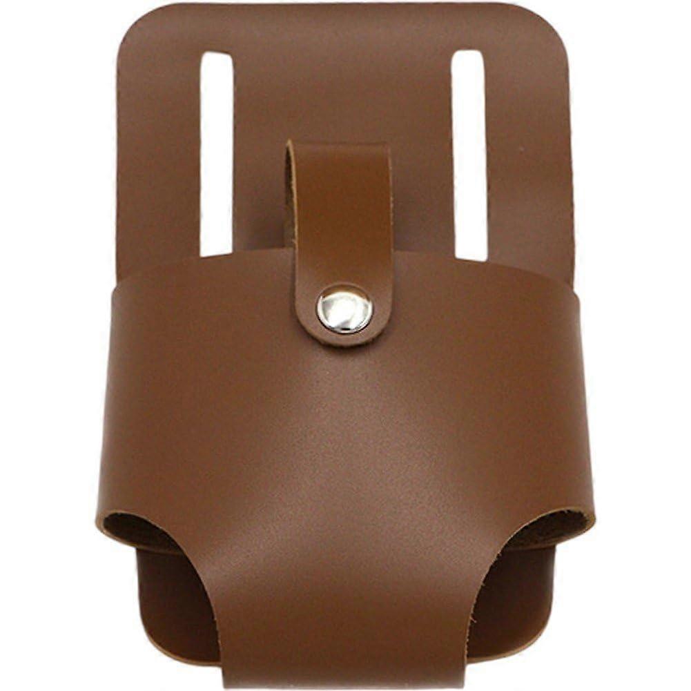 Measuring Tape Holder for Belt, Dark Brown Belt Clip Buckle for Electricians, Carpenters, Plumbers, Workshop Use