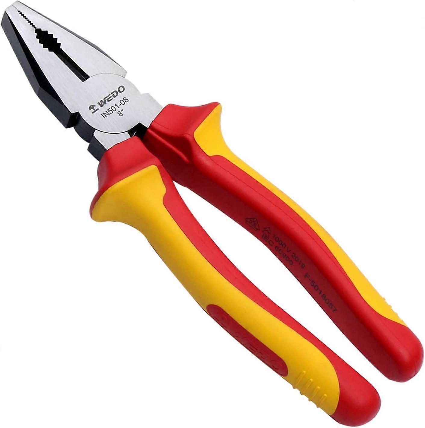 VDE 1000 V Lineman's Pliers, Combination Pliers with Cutter, 150mm