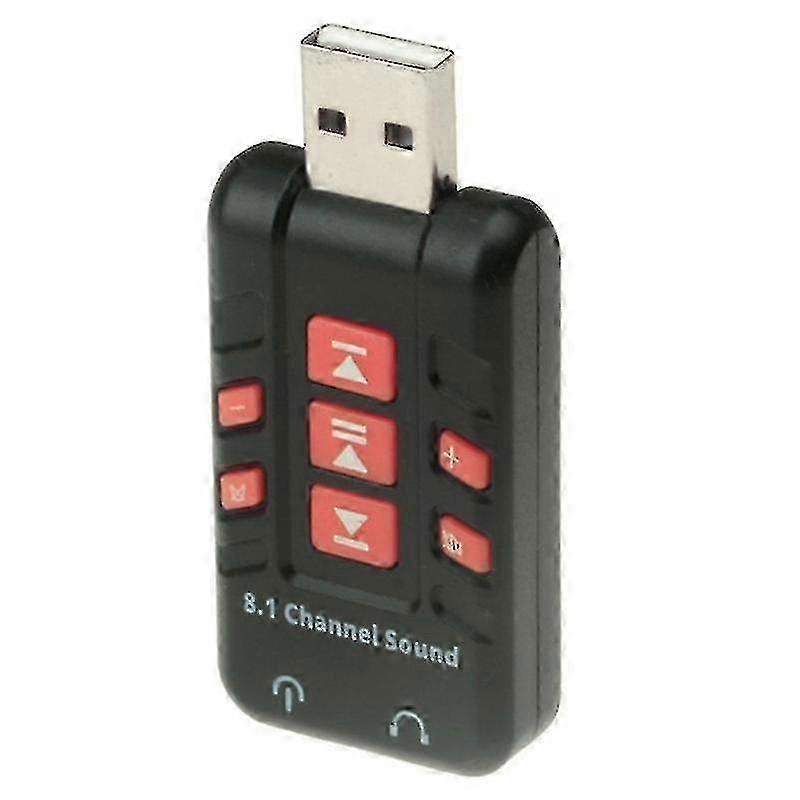 2025 External Usb Sound Card 8.1 Channel 3d Audio Adapter 3.5mm Headphone For Desk