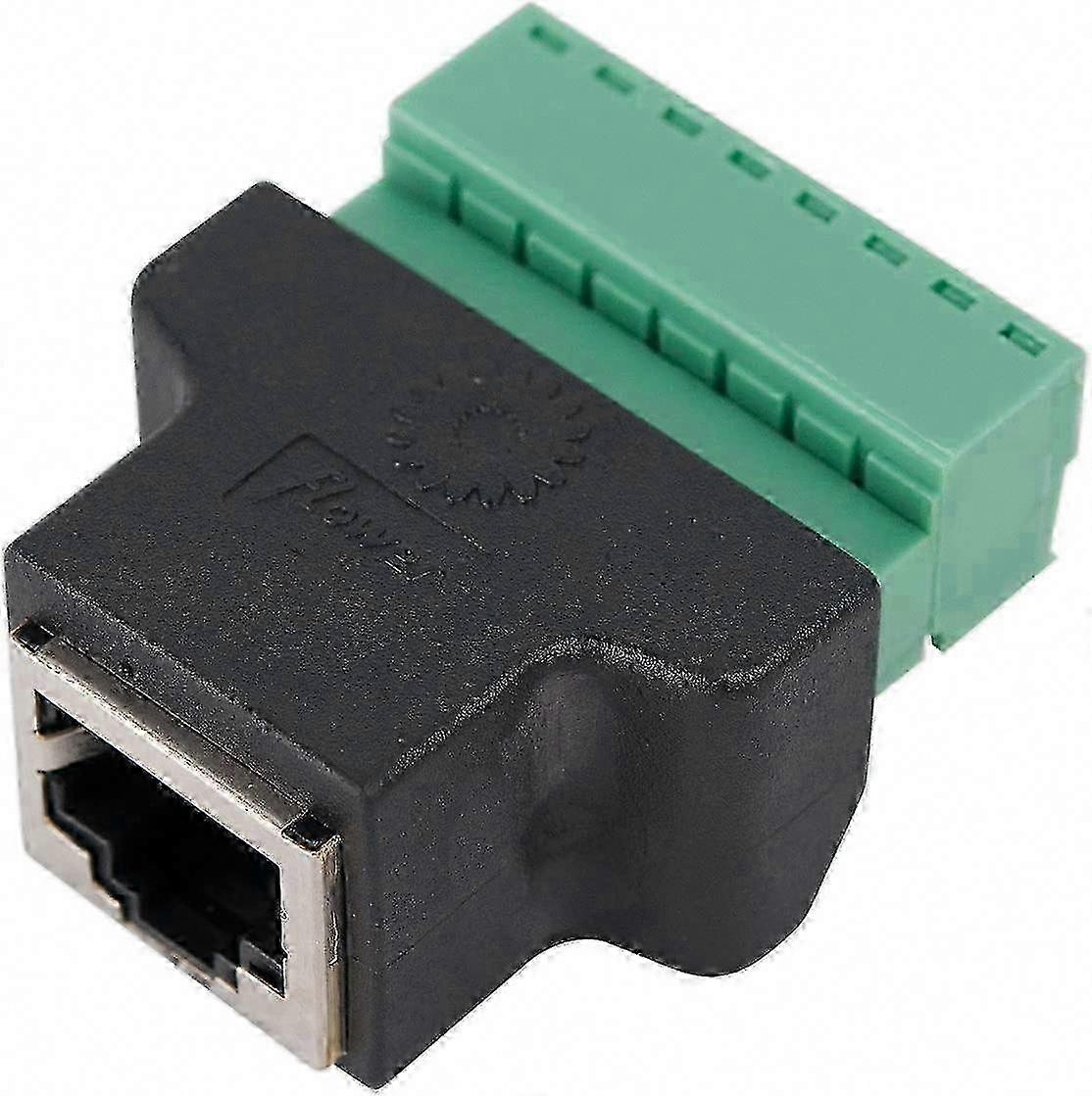 RJ45 إلى 8 دبوس برغي محطة كتلة موصل ل Cat7 Cat6 Cat5 Ethernet CCTV DVR Adapter