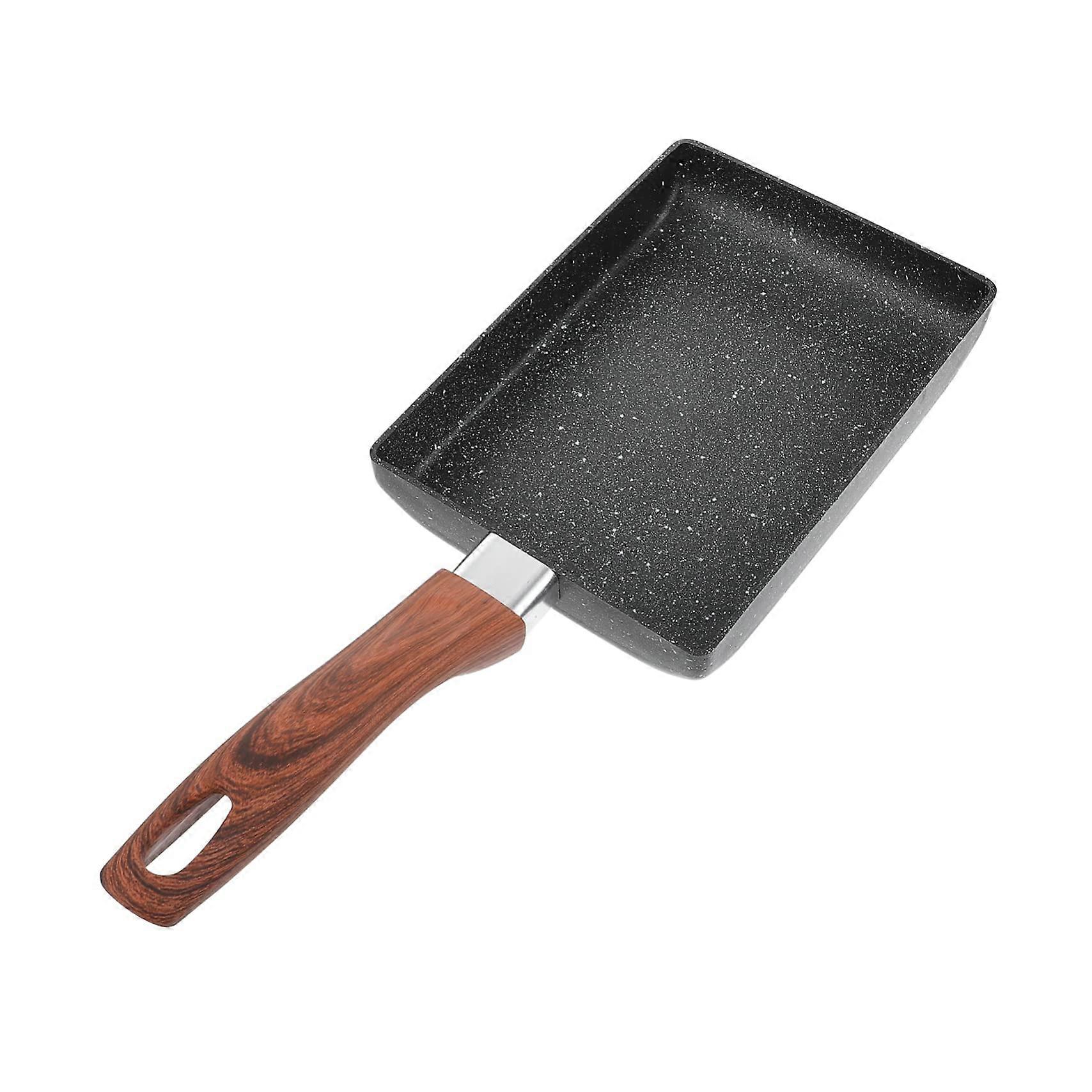 Non Stick Omelette Pan Mini Square Frying Pan Induction Ready Ergonomic Handle Even Heating For Home Cooking
