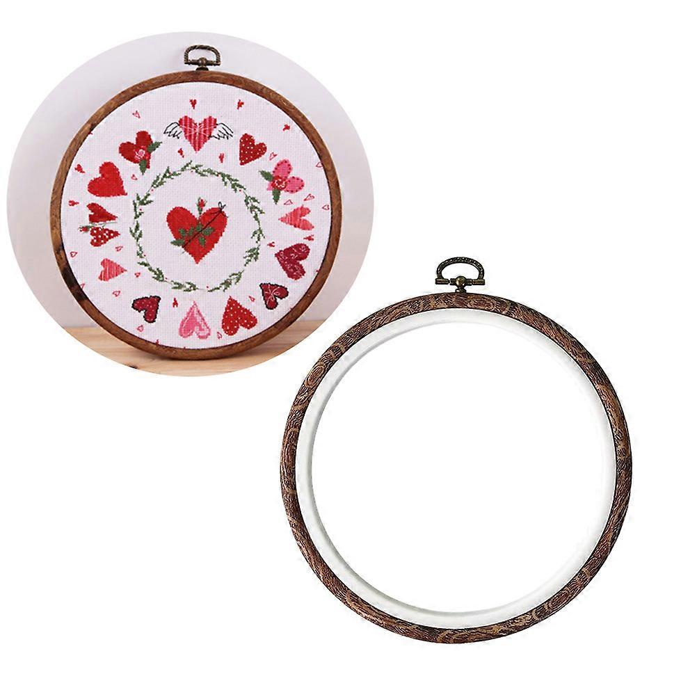 Embroidery Circle Frame 21cm For DIY Crafts Home Decoration With Retro Design Multi Color 4Pcs