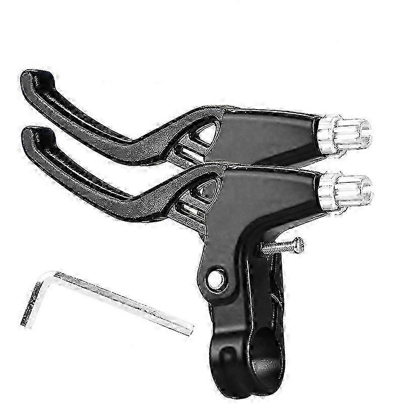 1 Pair of V Type Aluminum Alloy Bicycle Brake Levers (Red) Suitable for Various Bikes