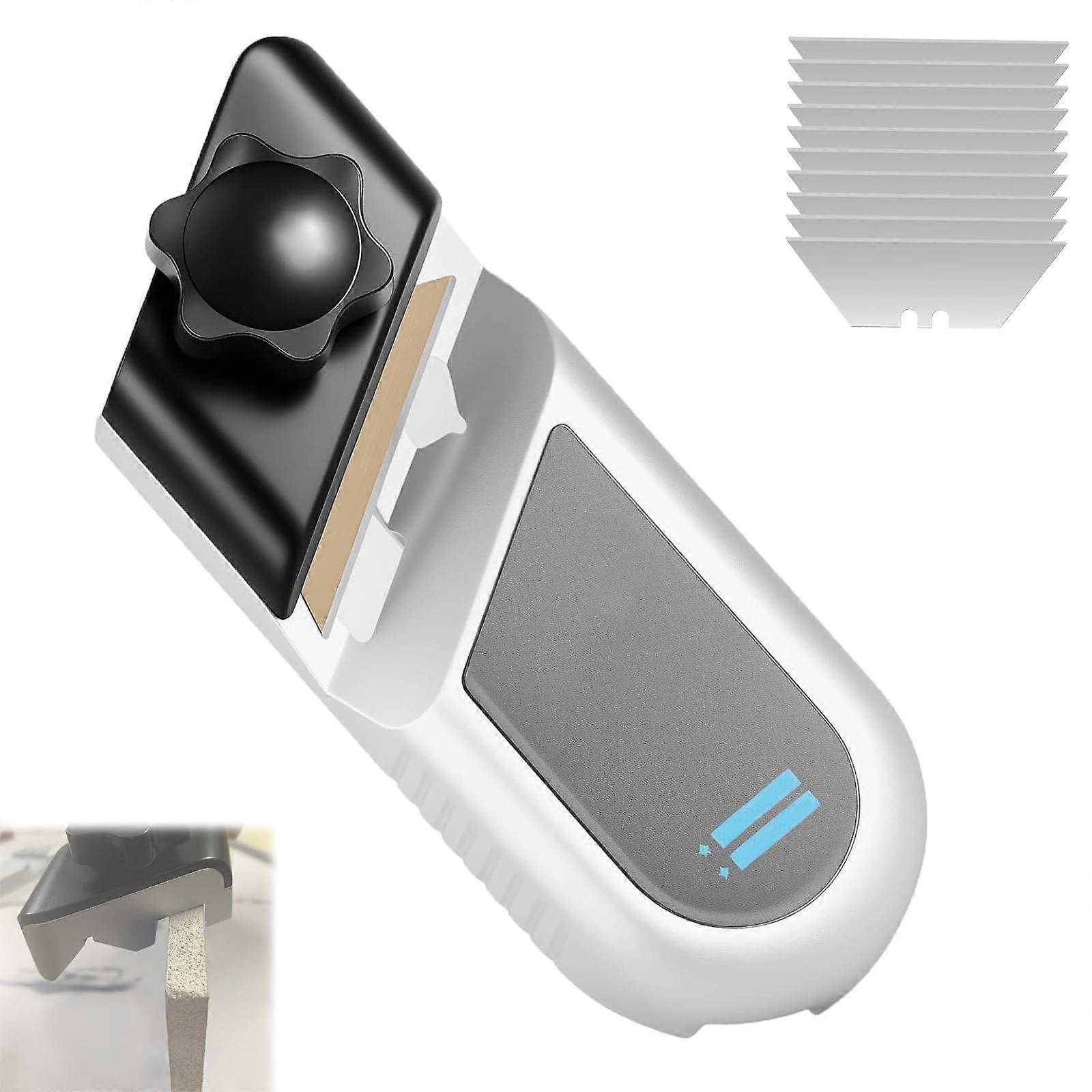 Manual 45° 90° Angle Hand Plane Tool for Gypsum Board, 2-in-1 Chamfer Plane with 10 Blades for Woodworkers