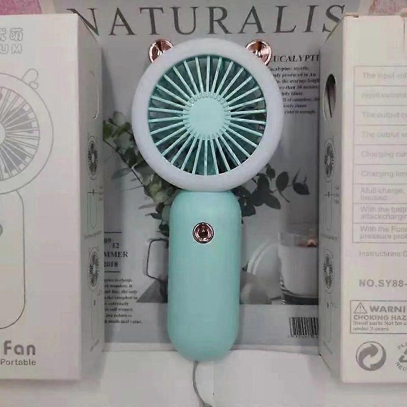 Mini Portable Fan Usb Rechargeable Night Light Cooling Handheld Fan Three Speed Adjust Ventilador