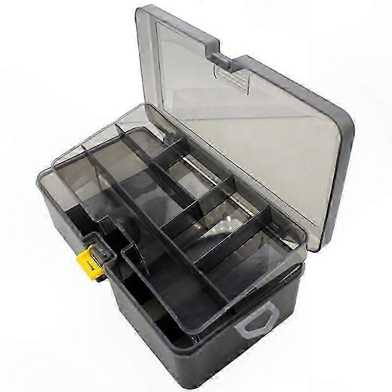 Fishing Tackle Organizer with Double Layers for Lures and Bait Storage Container Accessory Case