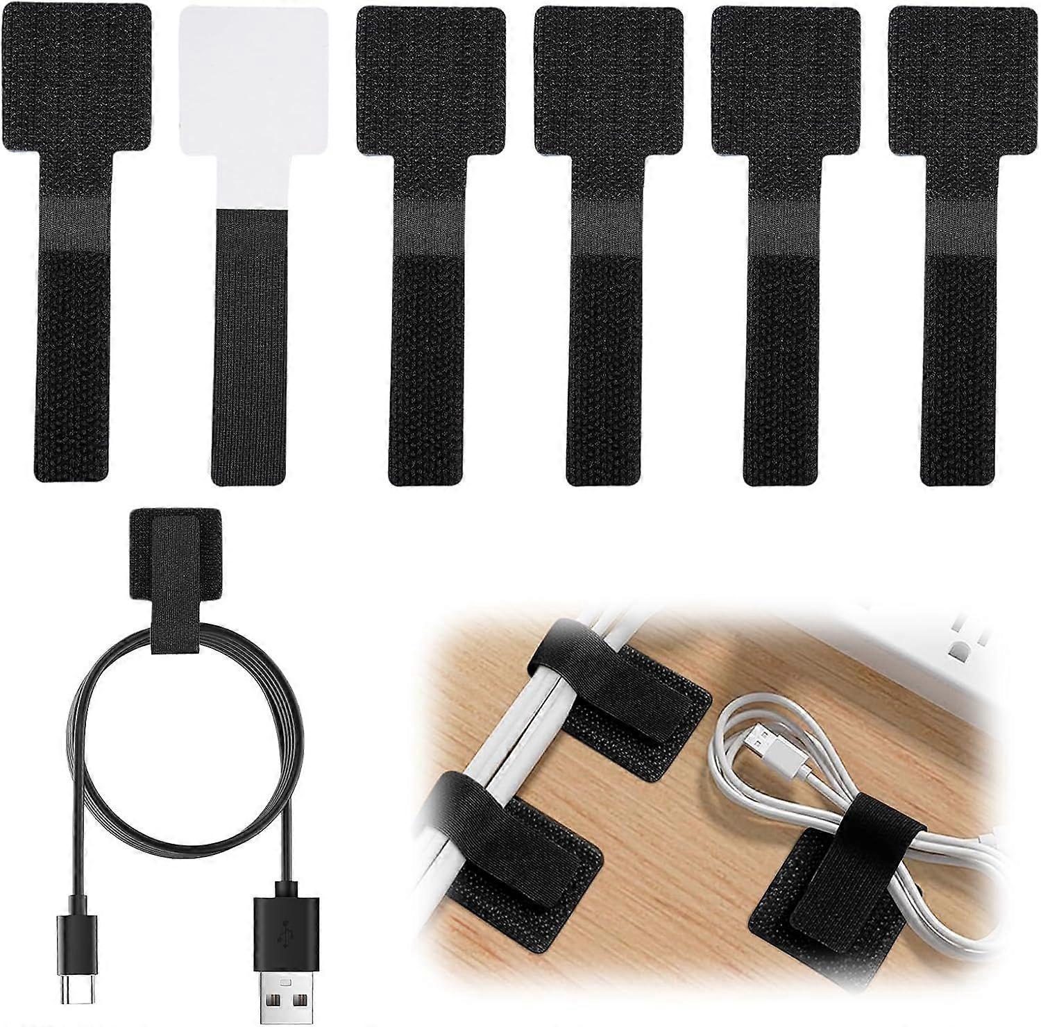 30Pcs Cable Organizer, Reusable Self-Adhesive Cable Ties, Adjustable Nylon Adhesive Cable Organizer Holder for Desk, Wall, Office, Balcony