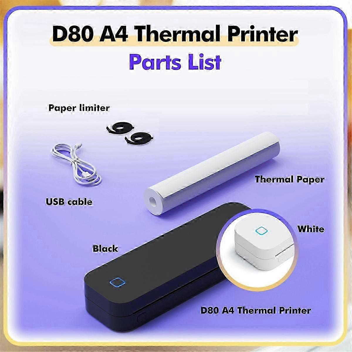Portable Thermal Transfer Printer: Wireless, Multi-Size, Eco-Friendly for All Systems & Devices