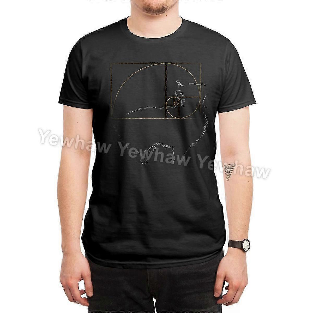 Golden Cat T-Shirt golden spiral Fibonacci sequence mathematics nat...