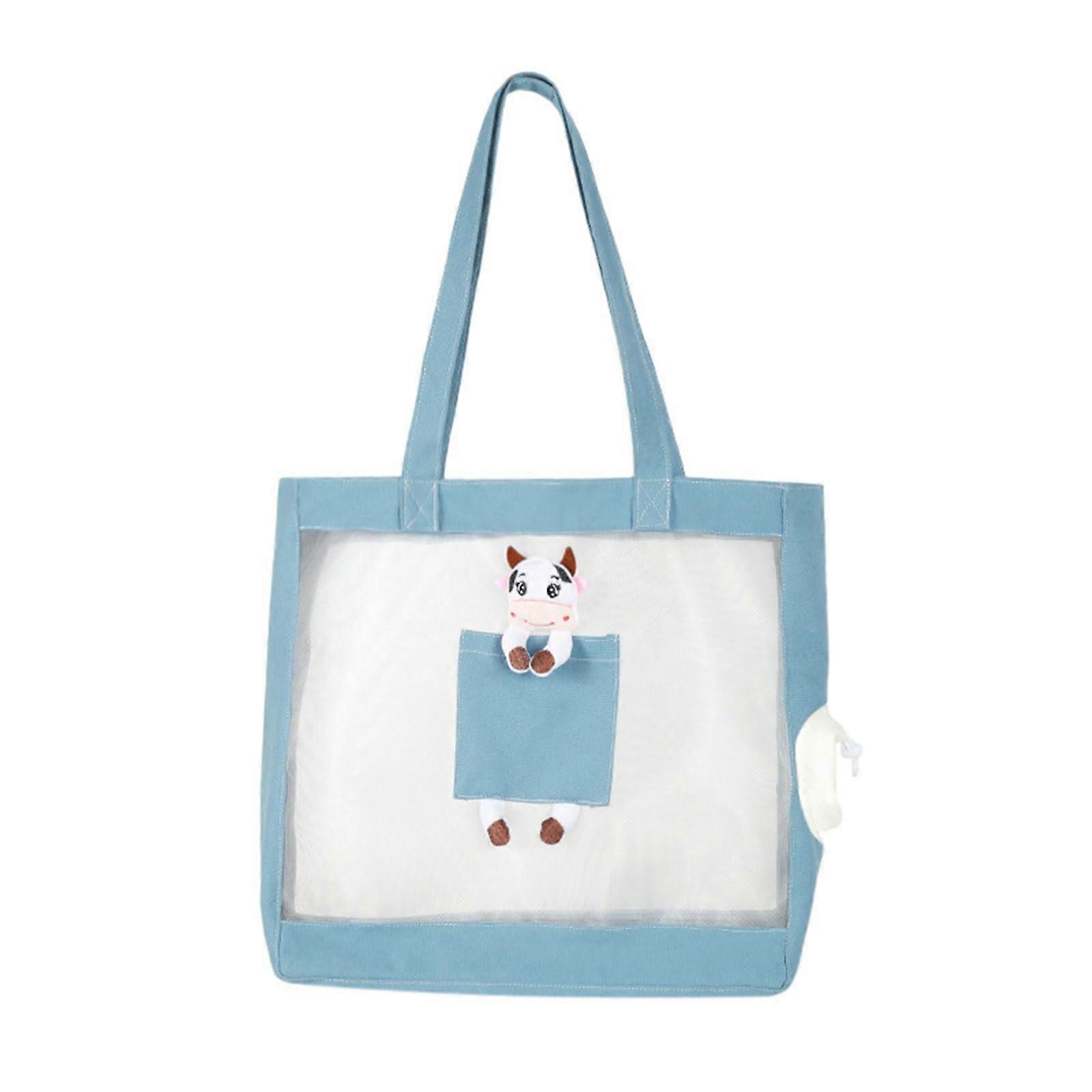 Dog Cartoon Carriers Practical Pet Shoulder Bag Cat Travel Bag Blue