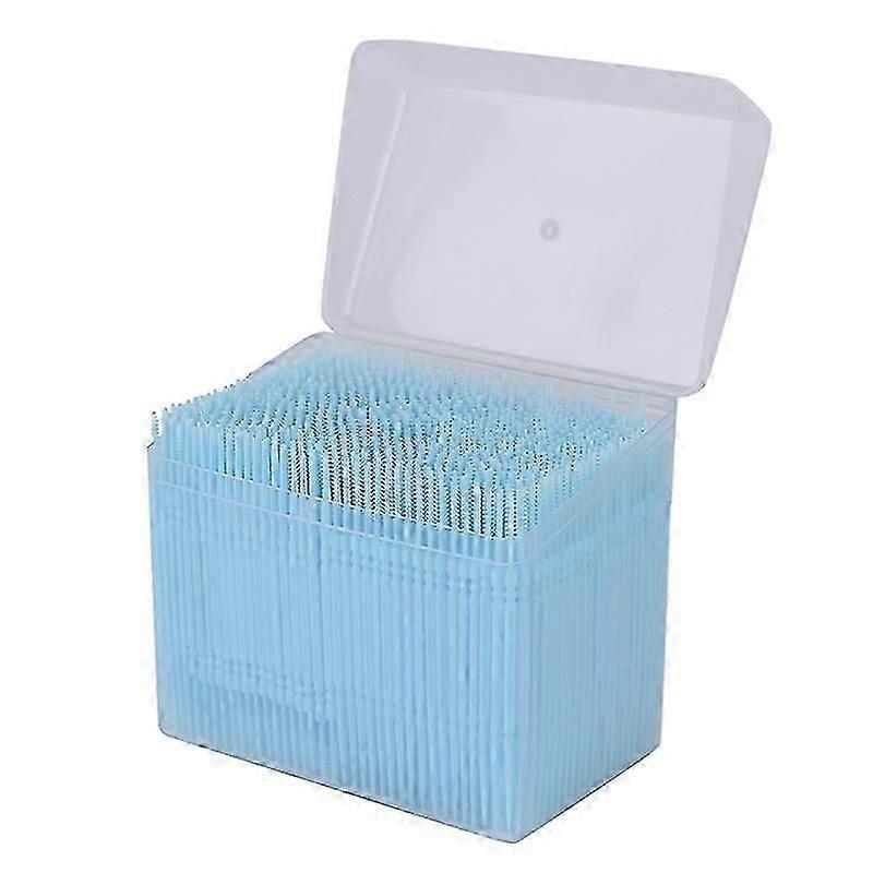 1100pcs Dental Floss Sticks - 2 Way Interdental Toothbrush & Toothpick Set for Oral Hygiene
