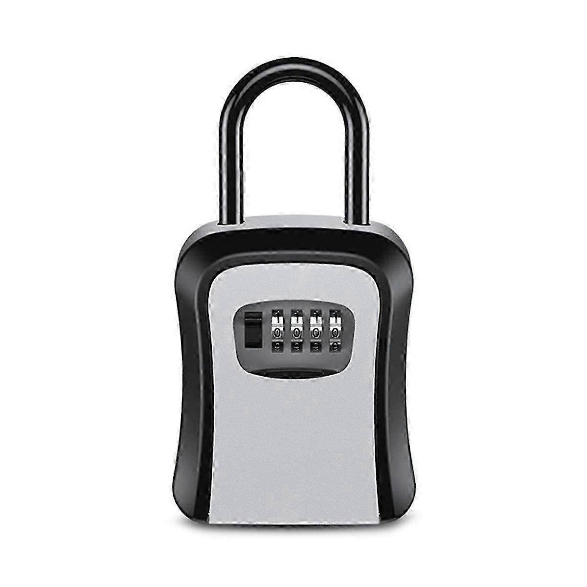 Outdoor Password Key Extended Locking Hook 4 Digit Code Box Grey