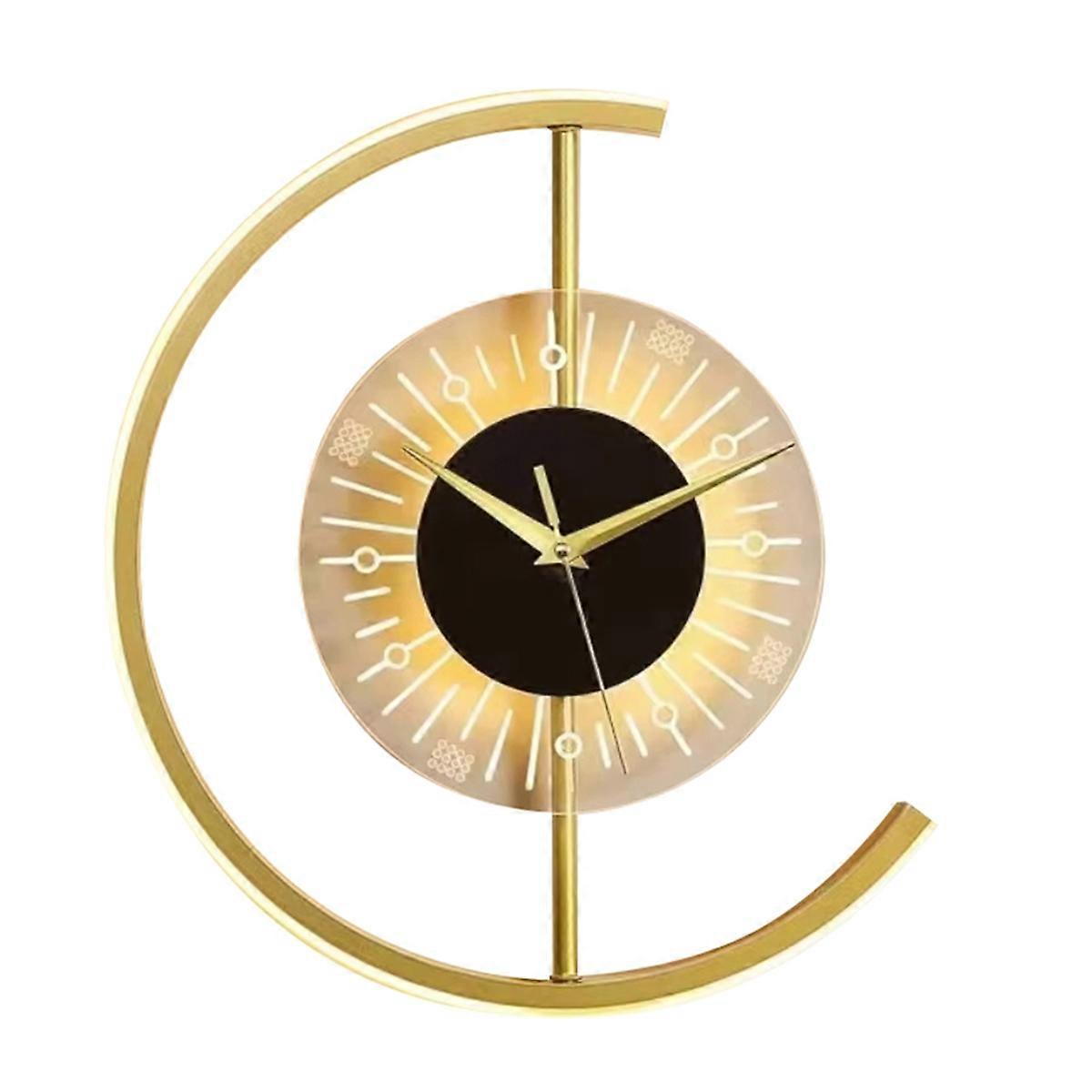 Latest Design Nordic Led Wall Lamp Modern Background Decor Innovative Wall Sconces Led Wall Light Metal Iron Clock Gold