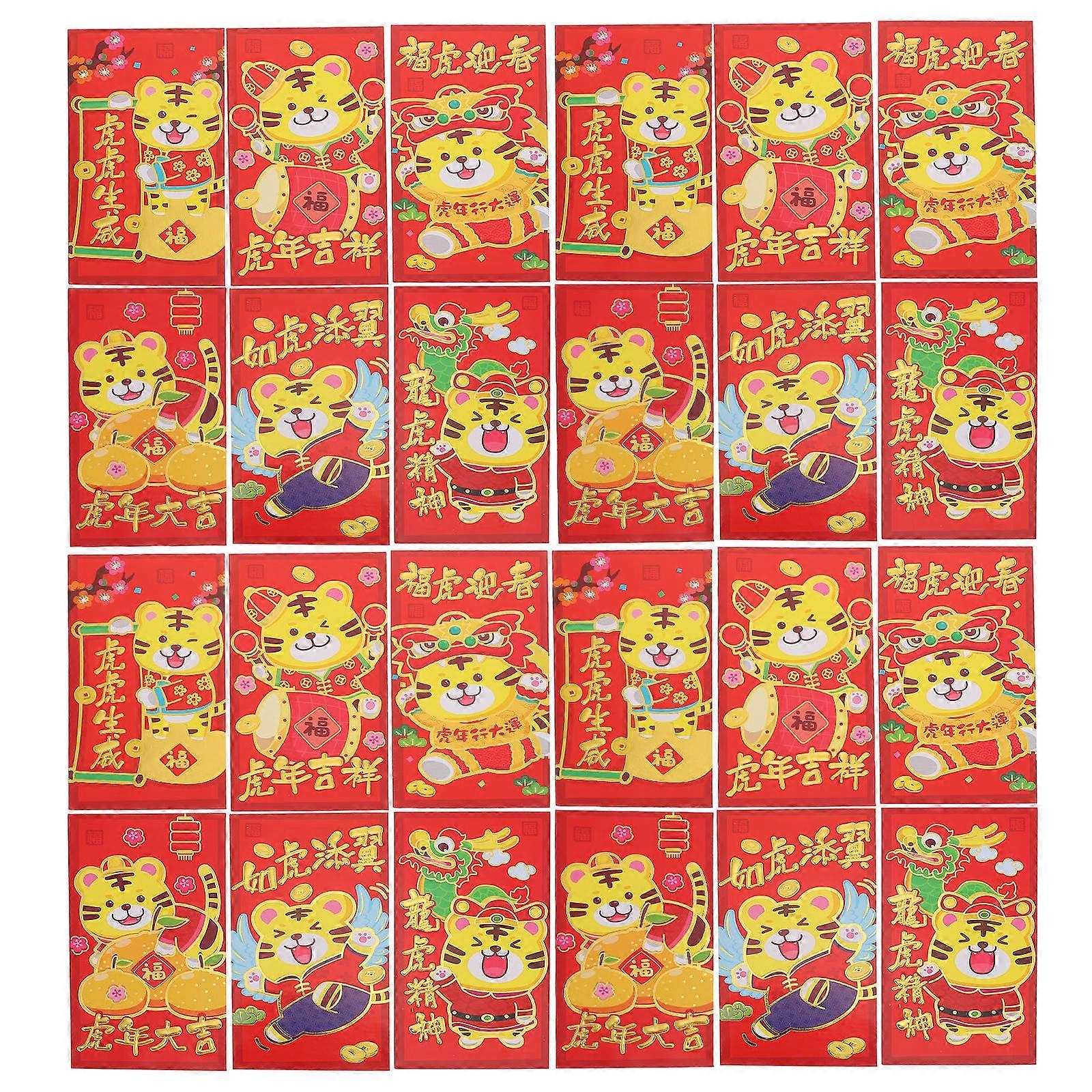 Chinese Festival Red Envelopes Made from Paper Perfect for Storing Gifts and Money 36 Pieces